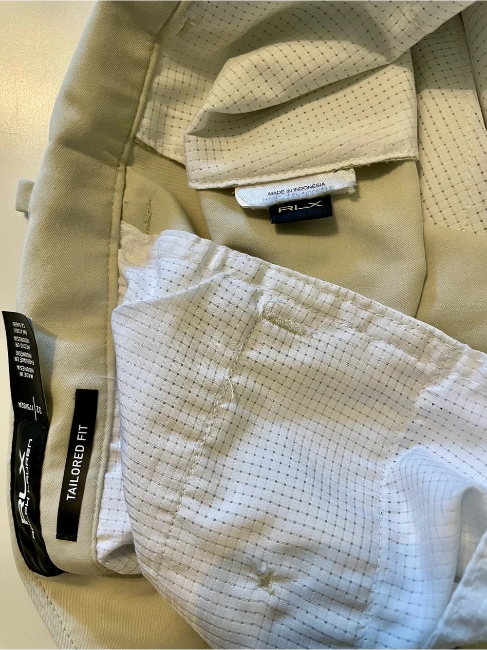 Ralph Lauren RX- Men's Khaki Flat-Front Shorts